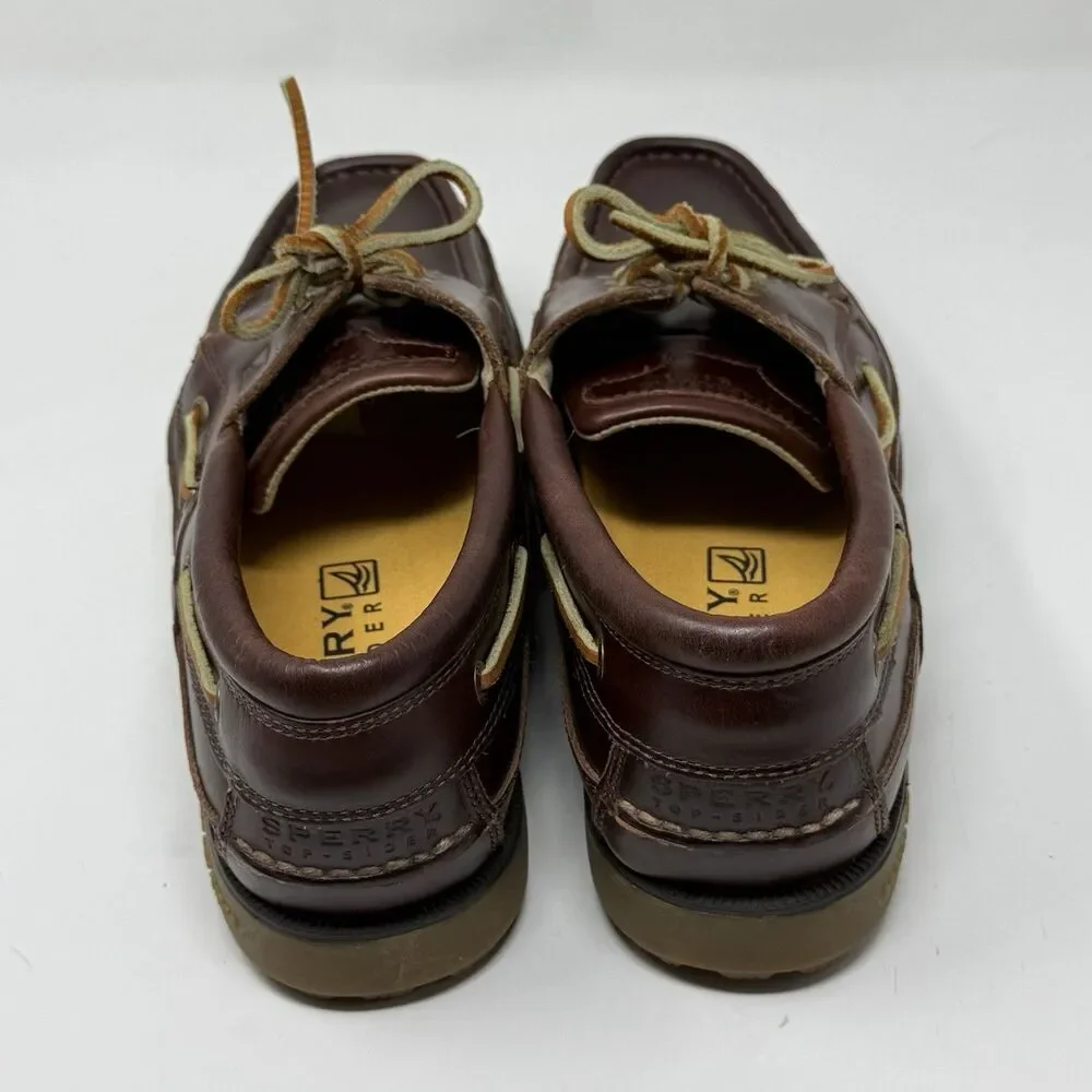 Sperry Authentic Original 3-Eye Lug Sole Boat Shoes Mens 10.5 M Brown Leather